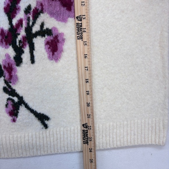 Ted Baker London Cream Ivory New Floral Embroidered Knit Sweater XL - Picture 8 of 10